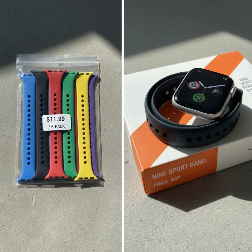 Budget Apple Watch Bands vs Nike: Is the Official Band Worth It? — AI-generated illustration