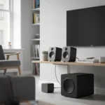 Cambridge Audio MSX speakers deliver modular hi-fi for small apartments — AI-generated illustration