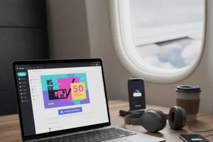 Canva offline mode finally lets you design without internet — AI-generated illustration