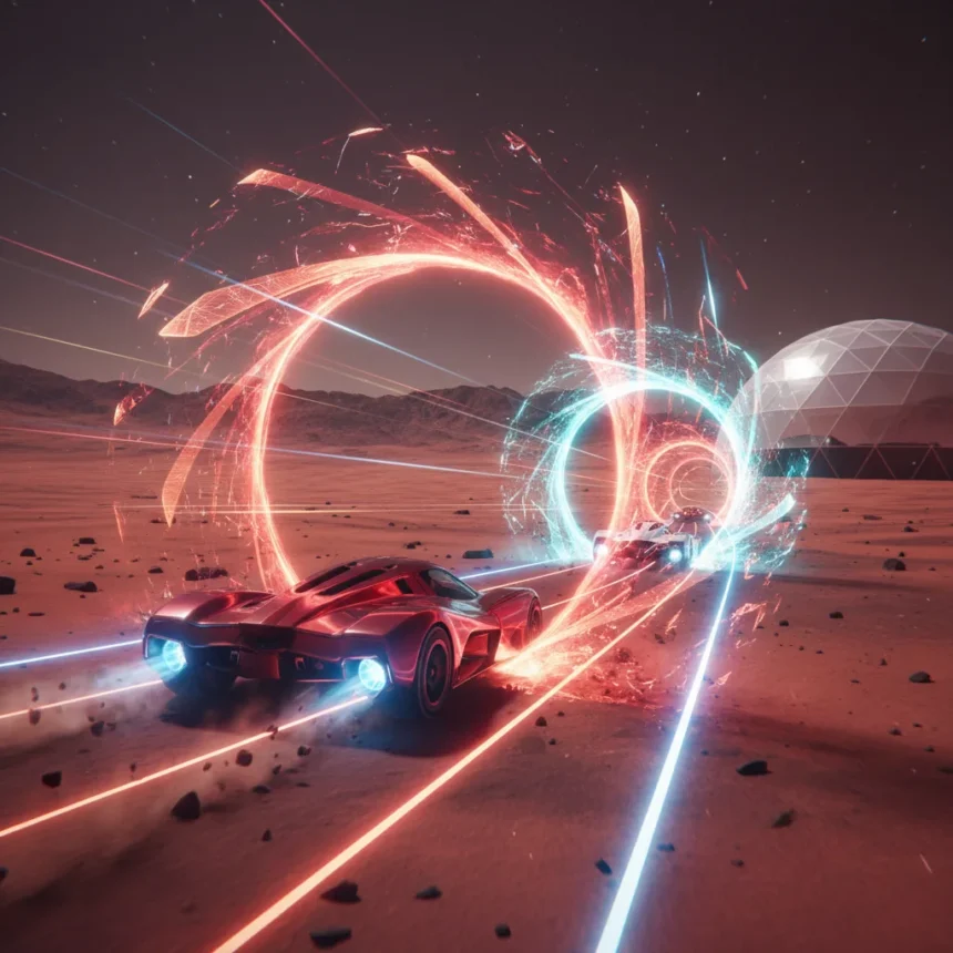 Cars on Mars Portal Effects Redefine Sci-Fi Racing