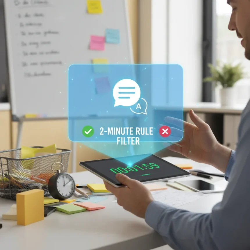 ChatGPT as a 2-minute rule filter beats traditional task management