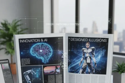 ChatGPT Images 2 magazine layouts look real but lack editability — AI-generated illustration