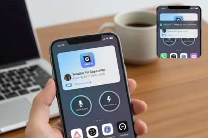 ChatGPT iPhone home screen transformation beats Siri — AI-generated illustration