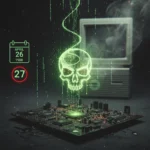 Chernobyl virus at 27: the malware that could brick your PC permanently — AI-generated illustration