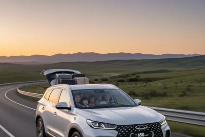 Chery Tiggo 9 hybrid achieves 650 miles per tank — AI-generated illustration