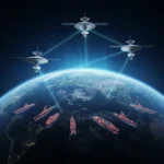 China's geosynchronous SAR satellite changes naval warfare rules — AI-generated illustration