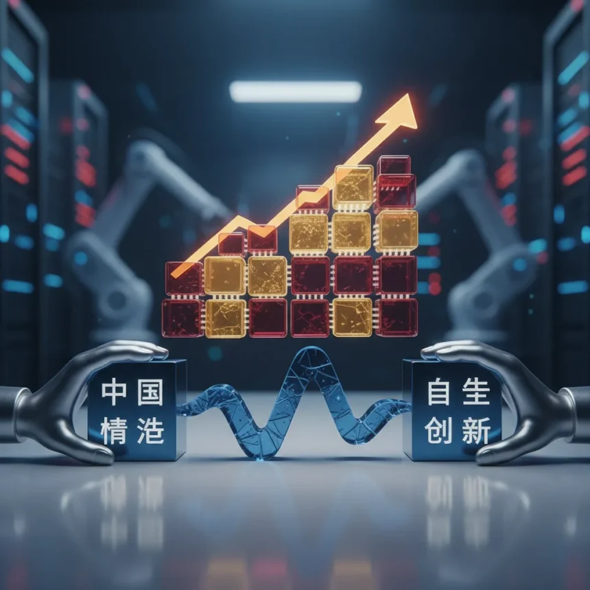 Chinese chipmakers hit record revenue despite margin squeeze — AI-generated illustration
