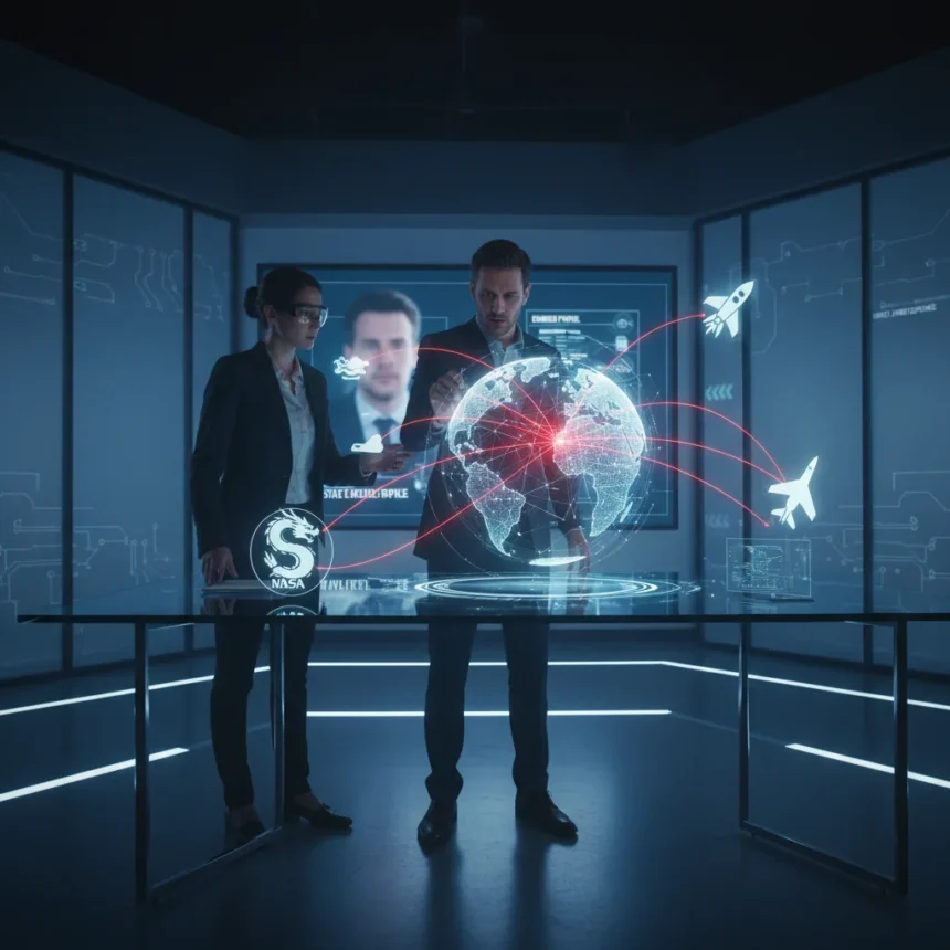 Chinese defense software theft phishing campaign exposed by NASA — AI-generated illustration