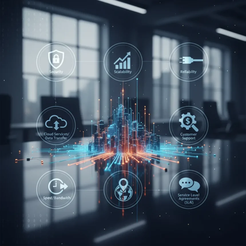 9 Key Factors for Choosing a Business Internet Provider — AI-generated illustration