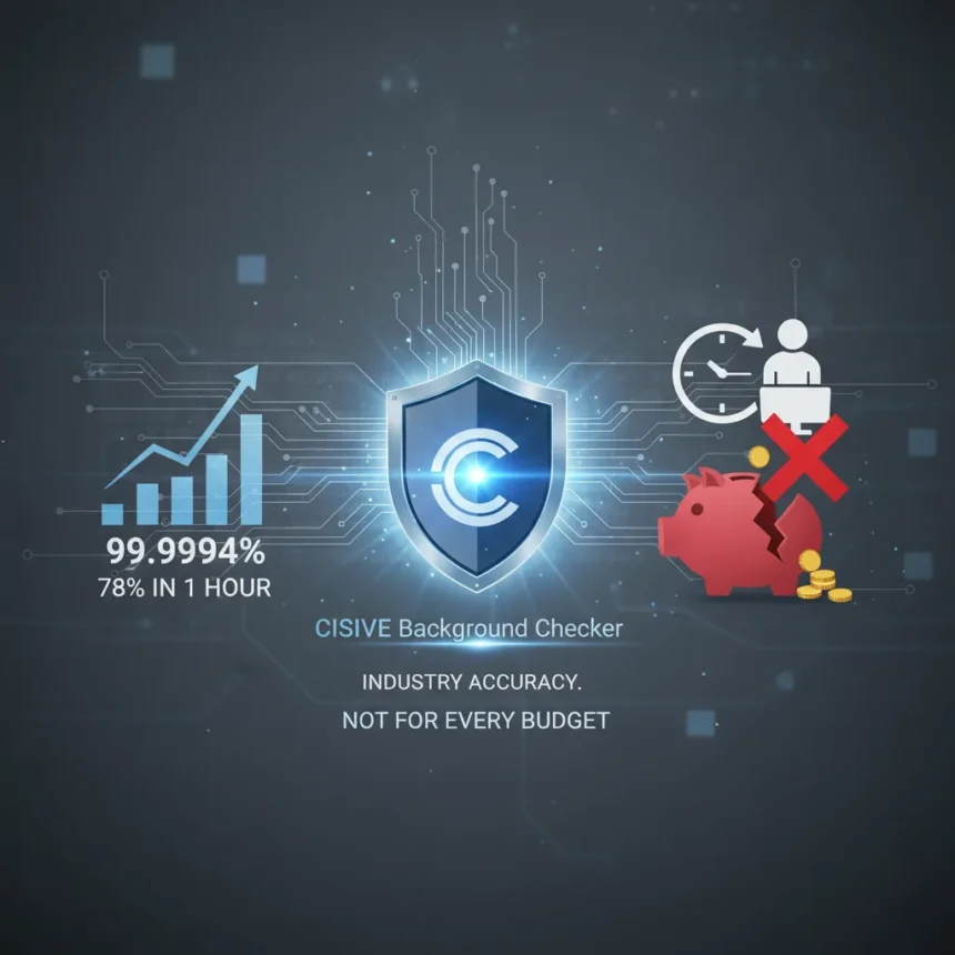 Cisive background checker: Industry accuracy, but not for every budget — AI-generated illustration