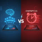 Claude 4.7 Dominates ChatGPT-5.5 in Reasoning Tests — AI-generated illustration