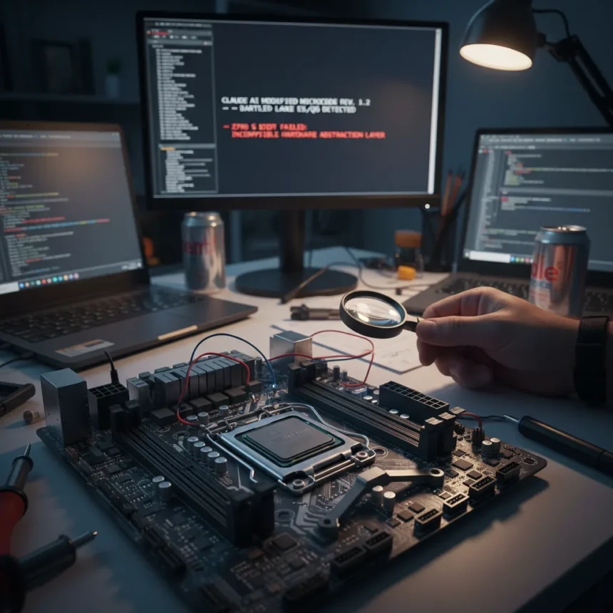 Claude AI Enables Unsupported Bartlett Lake CPU Boot on Z790 — AI-generated illustration