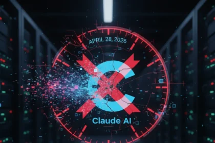 Claude AI outage hits again on April 28 — third disruption in weeks — AI-generated illustration