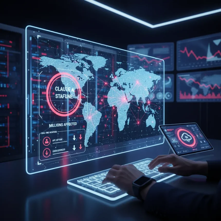 Claude AI outage tracking: What you need to know — AI-generated illustration