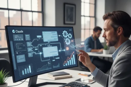 Claude usage patterns shift as users seek deeper AI productivity — AI-generated illustration