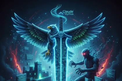 AI cybersecurity frontier model Claude Mythos raises dual-edge sword concerns — AI-generated illustration