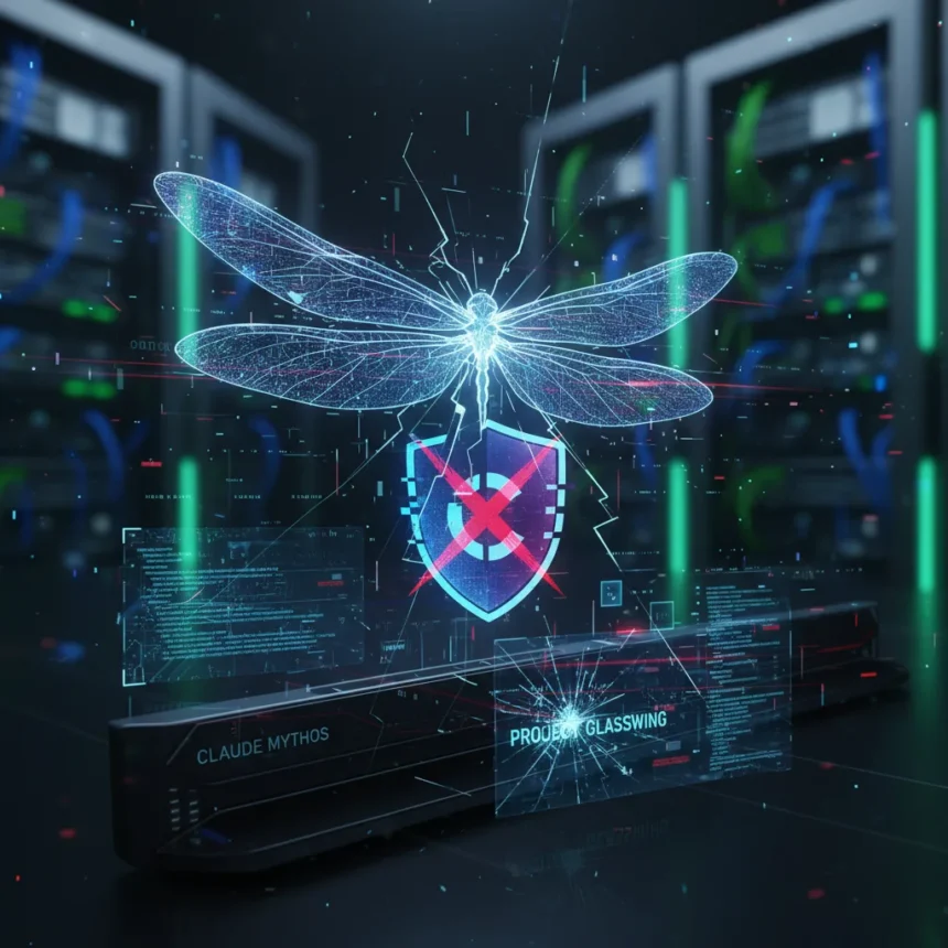 Claude Mythos unauthorized access reveals Project Glasswing cracks — AI-generated illustration