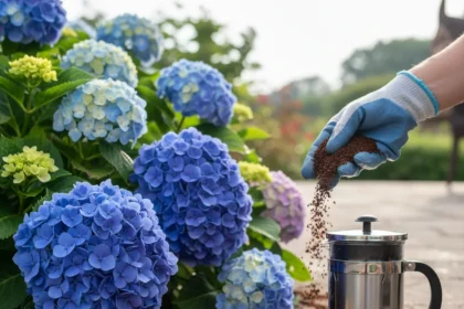Coffee grounds turn hydrangeas blue: the free gardening hack
