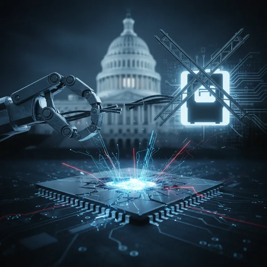 Congress targets chip export controls with MATCH Act crackdown — AI-generated illustration