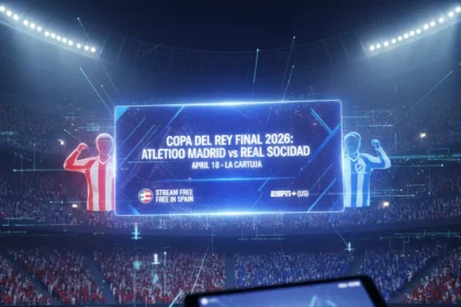 Copa del Rey final 2026: How to watch Atletico Madrid vs Real Sociedad — AI-generated illustration