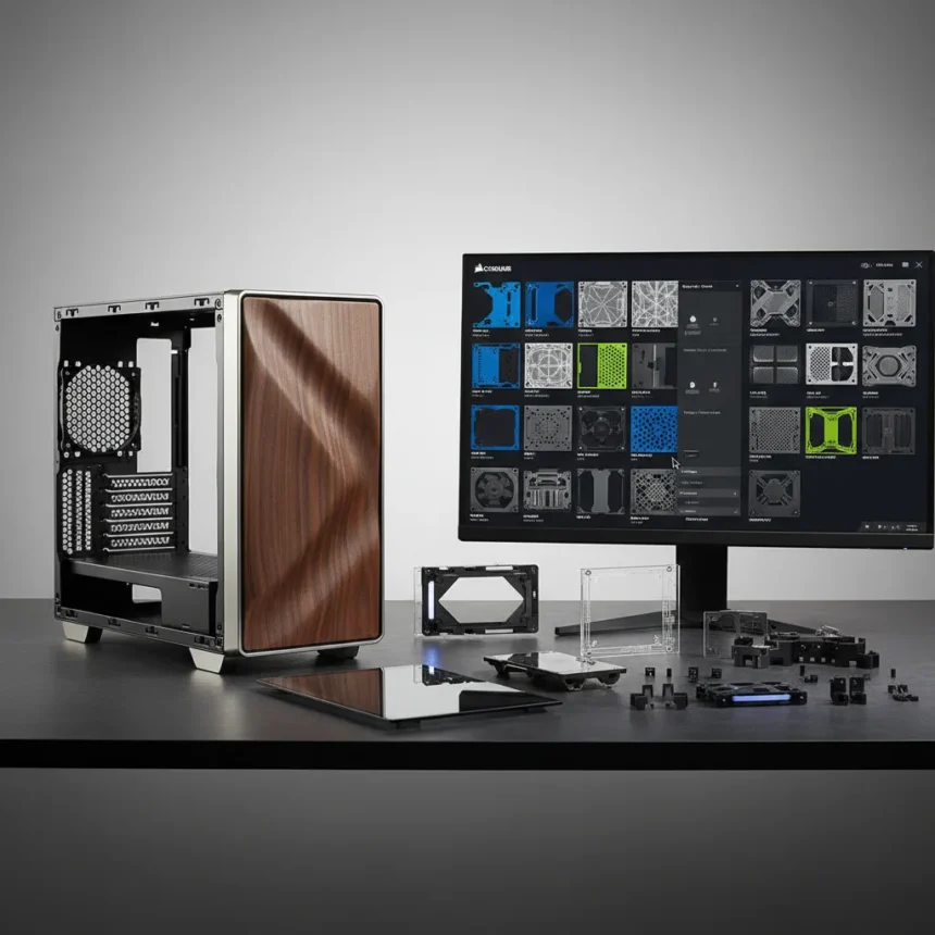 Corsair Frame 4000 Series configurator redefines PC case customization — AI-generated illustration