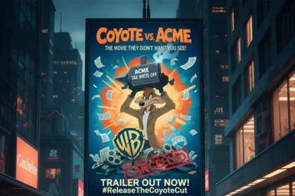 Coyote vs ACME Trailer Mocks WB's Tax Write-Off Gambit — AI-generated illustration