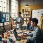 Creative careers thrive on learning fast, not formal credentials — AI-generated illustration