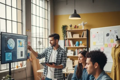 Creative careers thrive on learning fast, not formal credentials — AI-generated illustration