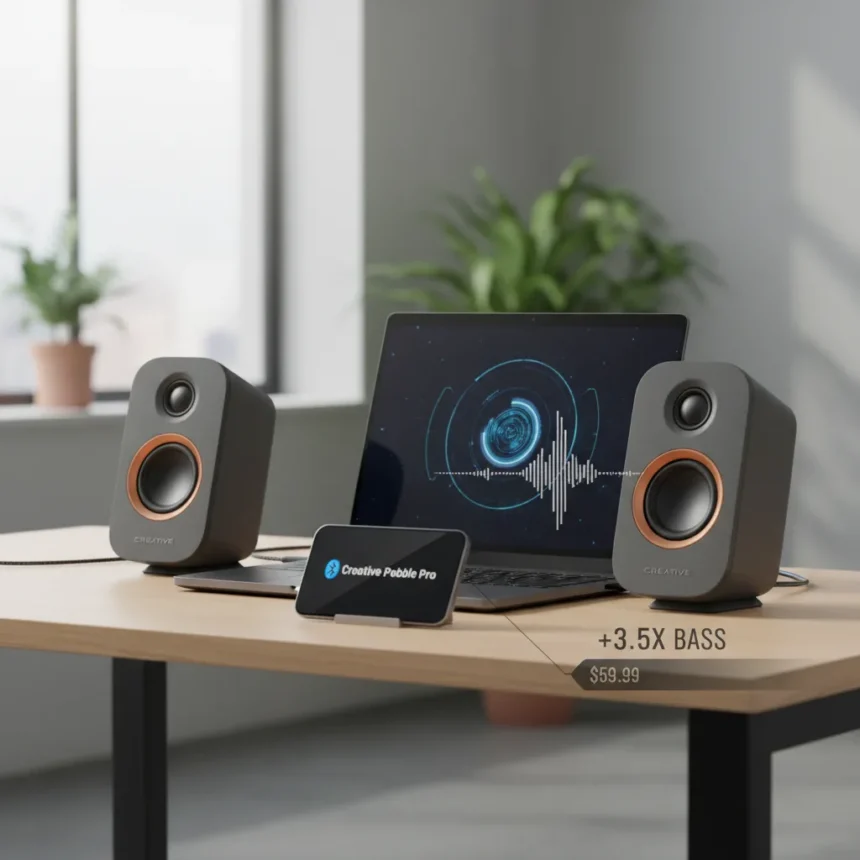 Creative Pebble Pro Punches Above Its Budget Price Tag — AI-generated illustration