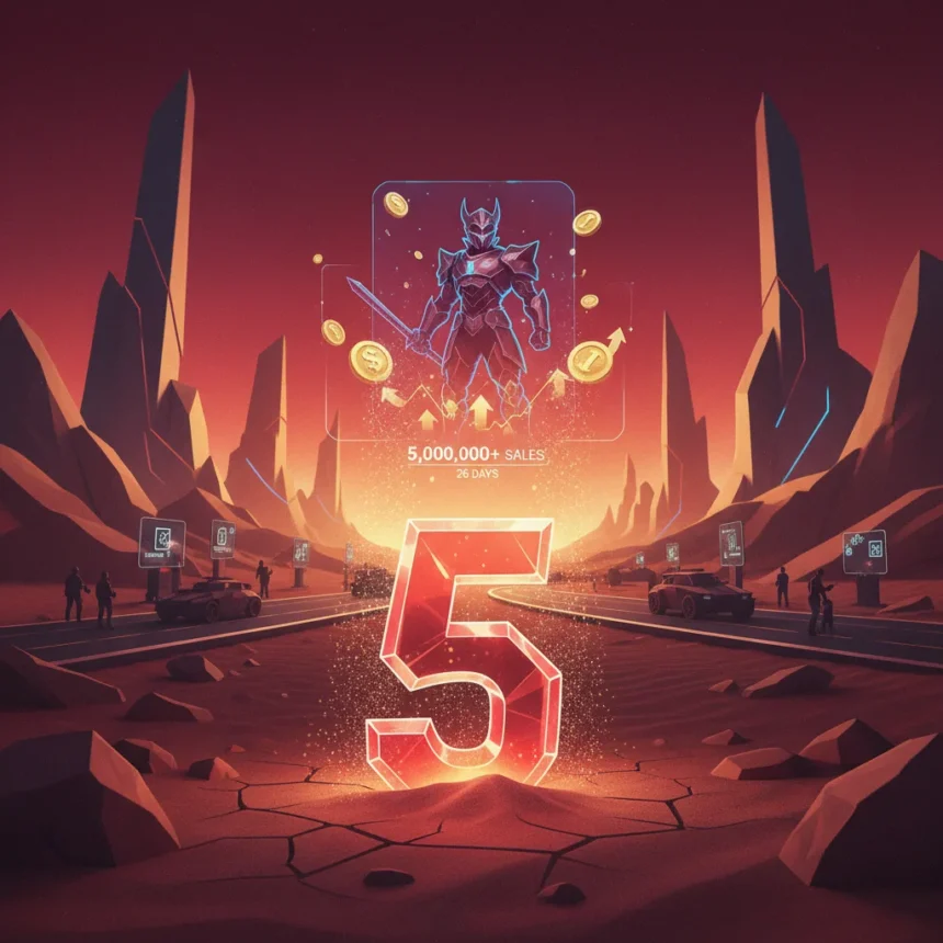Crimson Desert hits 5M sales in 26 days, defying early skeptics — AI-generated illustration