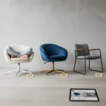 Cross-legged desk chairs prove TikTok trends don't need premium pricing — AI-generated illustration