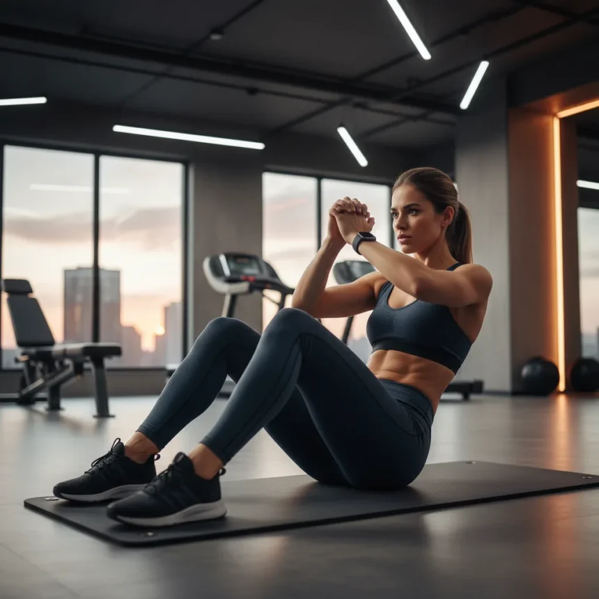 Crunch smash exercise sculpts abs and obliques better than crunches — AI-generated illustration