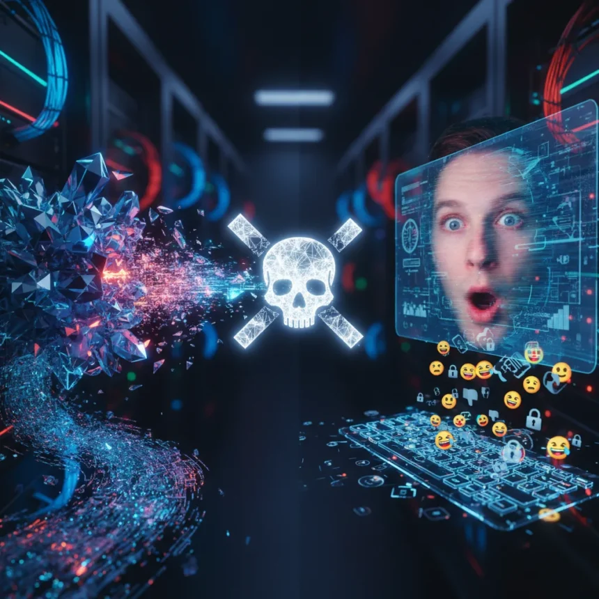 CrystalX RAT malware steals data while pranking victims — AI-generated illustration