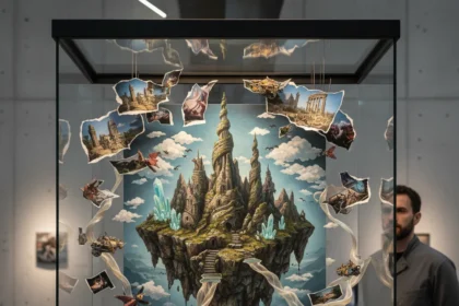 Daniel Katz Blends Oil, Photos, Sculpture Into Fantasy — AI-generated illustration