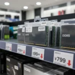 DDR5 retail prices pullback signals market correction