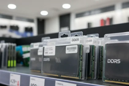 DDR5 retail prices pullback signals market correction — AI-generated illustration