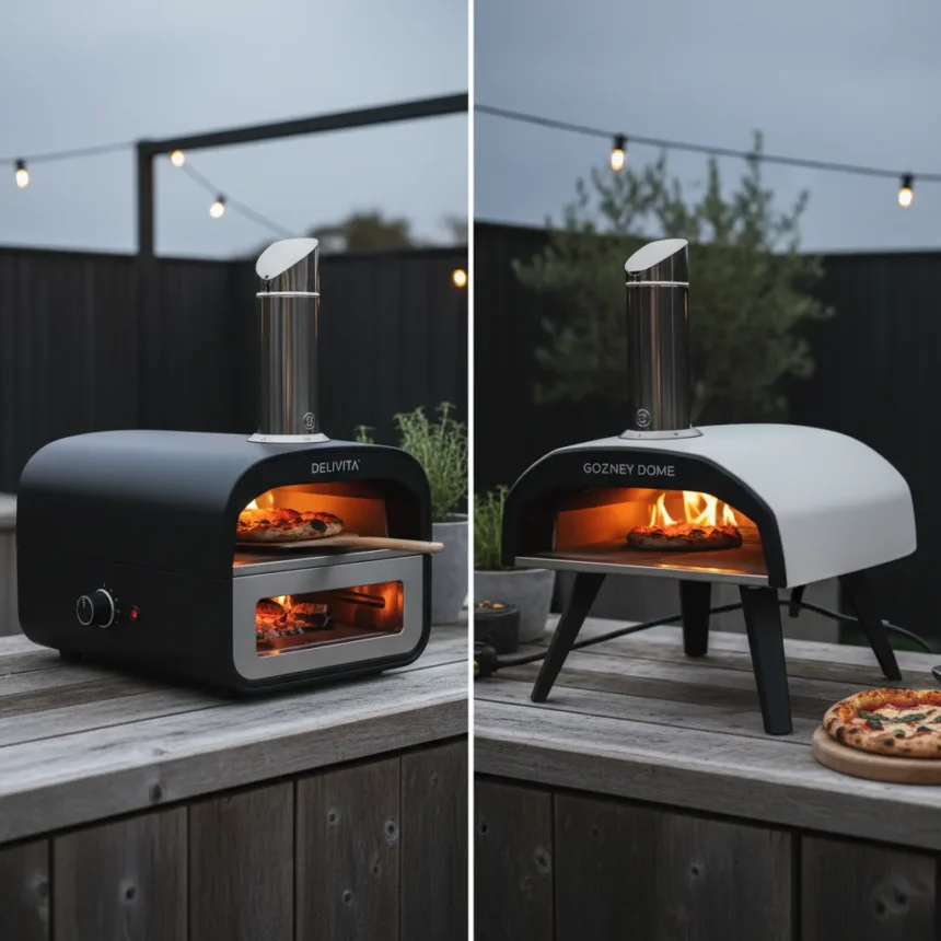 Delivita Flow dual-fuel pizza oven challenges Gozney's market dominance — AI-generated illustration