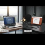 Dell XPS 14 battery life crushes MacBook Air M5 with 43-hour test — AI-generated illustration