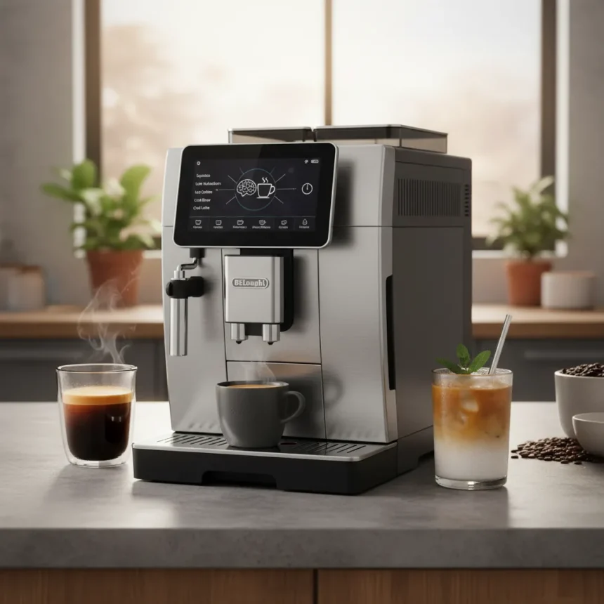 De'Longhi Primadonna Aromatic learns your coffee tastes fast — AI-generated illustration