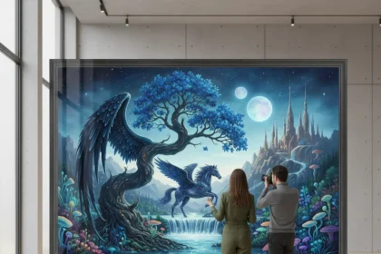 Turkish artist Deniz Defne Acerol merges nature and fantasy — AI-generated illustration