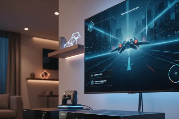 Denon's Latest AVR Takes Direct Aim at Sony's Winning Formula — AI-generated illustration