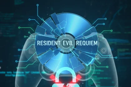 Denuvo anti-piracy cracked in Resident Evil Requiem — AI-generated illustration