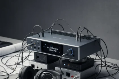 Multi-role digital music player-cum-amp struggles to excel at anything — AI-generated illustration