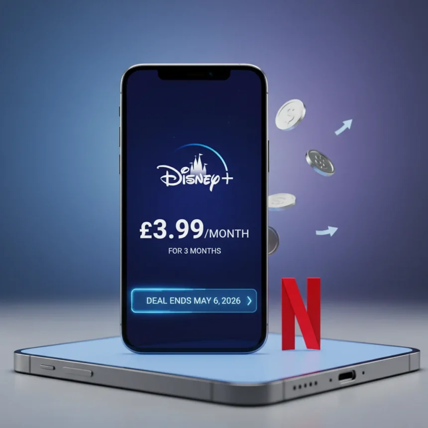 Disney+ price drop undercuts Netflix—but only until May 6 — AI-generated illustration
