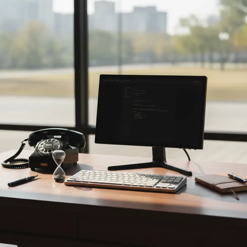 Distraction-free work gear: Why harder is smarter — AI-generated illustration