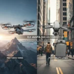 DJI Avata 360 vs Antigravity A1: Pro video wins, portability loses — AI-generated illustration