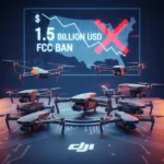 DJI US drone ban could cost the company $1.5 billion this year — AI-generated illustration