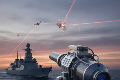 DragonFire laser weapon comes to Royal Navy by 2027 — AI-generated illustration
