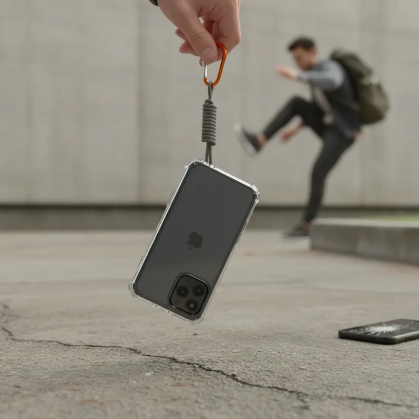 Drop-Proof Phone Protection: A Practical Hack for Clumsy Users — AI-generated illustration