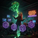 Drunken Goddess Reflux: Indie Gaming's Wildest Drinking Game Yet — AI-generated illustration